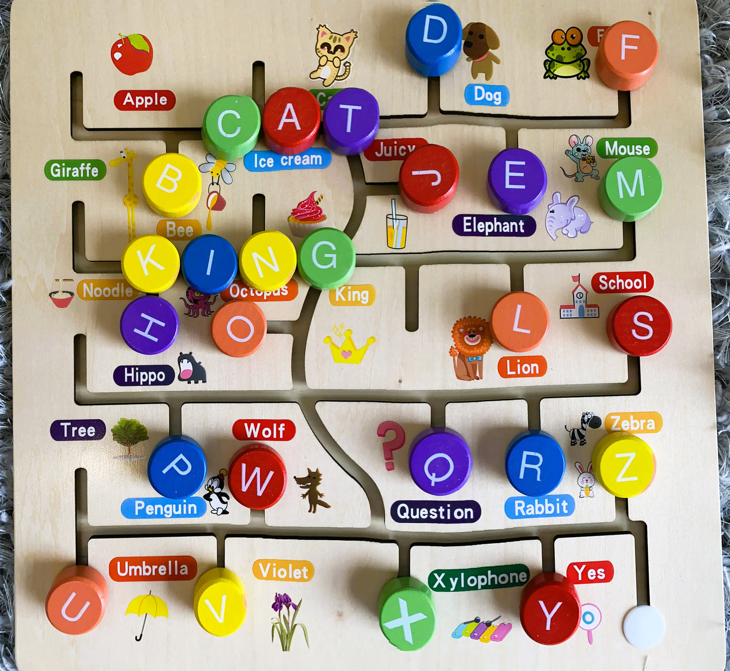 Alphabet learning board